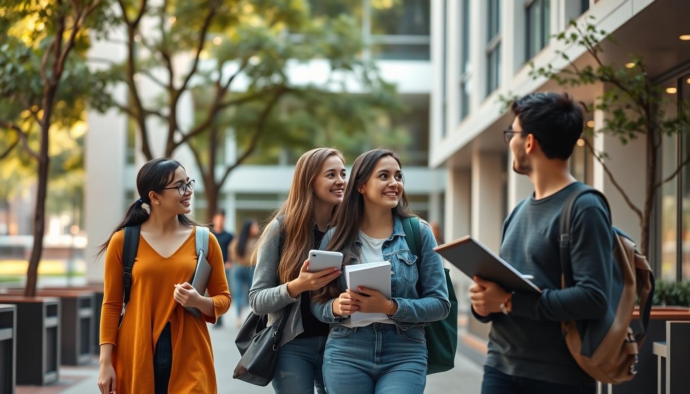 Students collaborating in study space